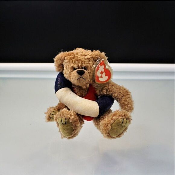 Ty Beanie Babies Allura Bear Swim Ring Retired Plush Toy 1993 Attic Treasures - Picture 1 of 10